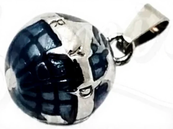 Dije de acero quirurgico mundo - planeta 12mm